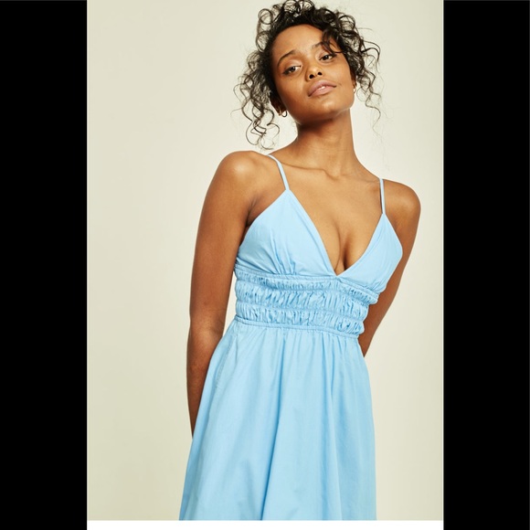 Large Deluc Positano maxi dress . Small flaw in the front . - Picture 2 of 4